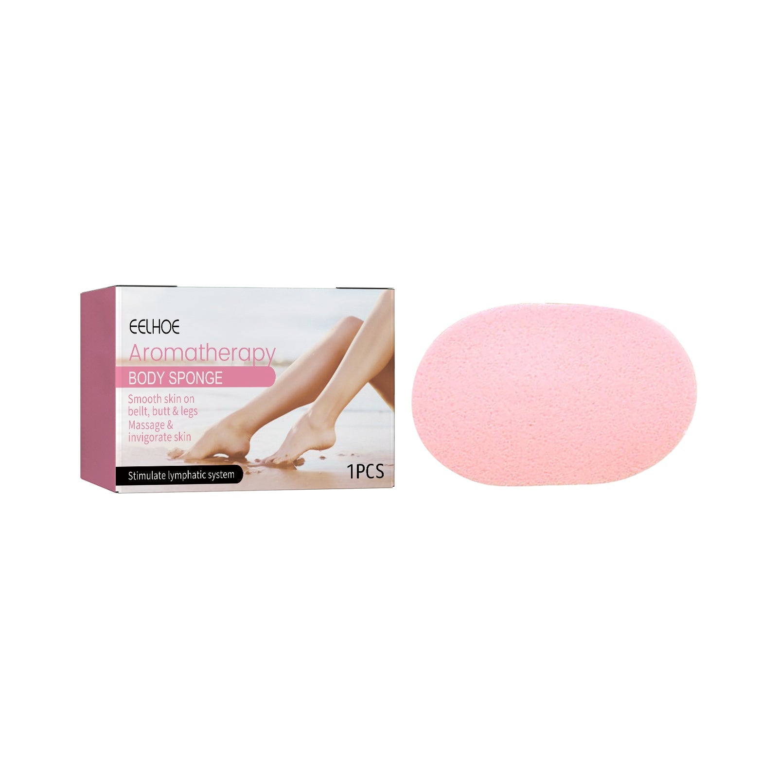 Aromatherapy Body Sponge, Firming Skin Belly Calf Arm Toning Body Cleansing Bath Sponge