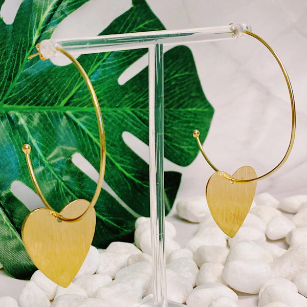 No Games Heart Hoop Earrings - Gifts for You 'n Me