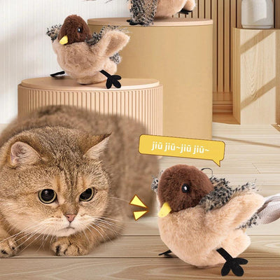 Cat toys touch sense sound teasing cat sticks plush simulation birds pet supplies grind teeth self pleasure relieve boredom