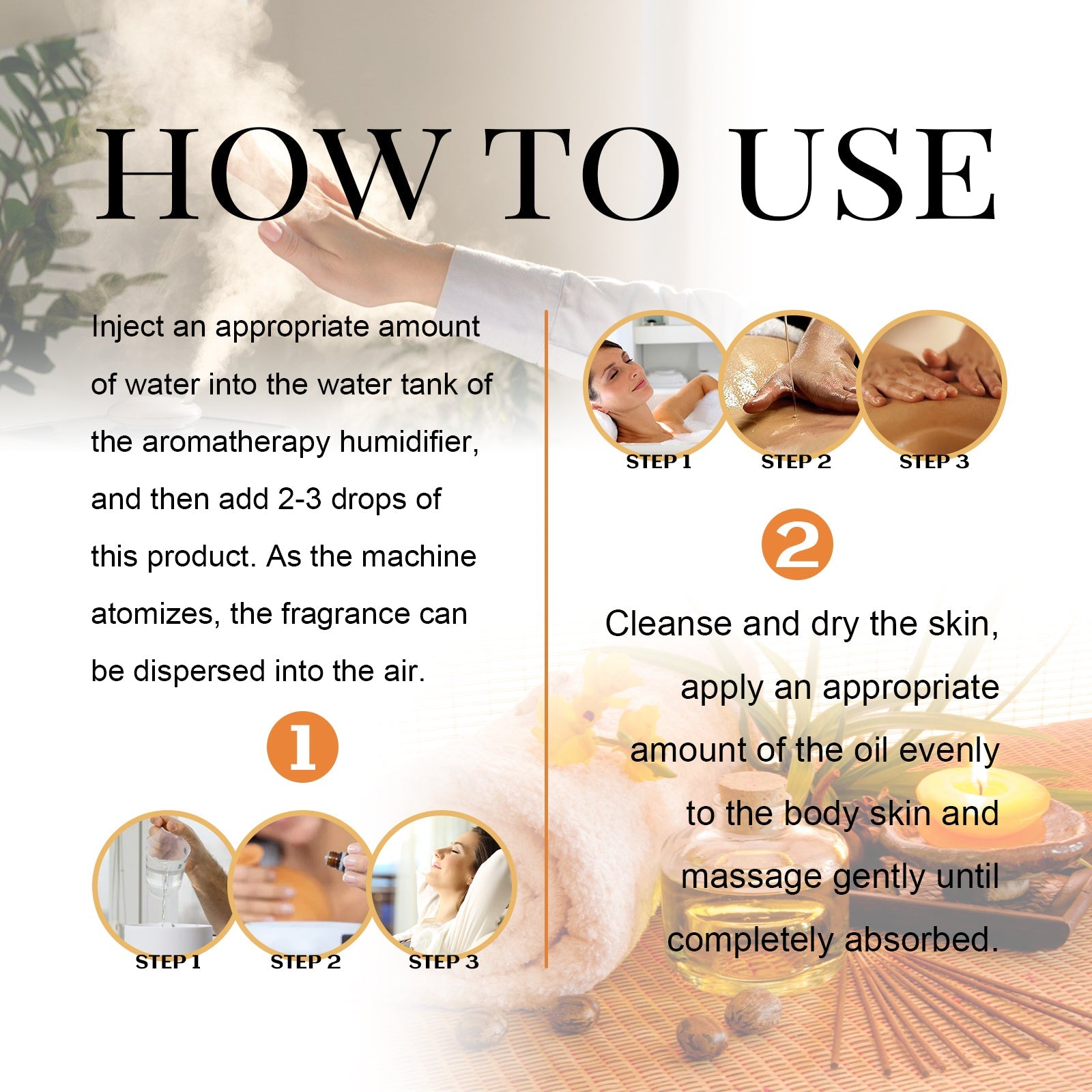 Essential Oil Set, Relieve Body Fatigue Moisturize Dry Skin Lock Water Hydrating Essential Oil