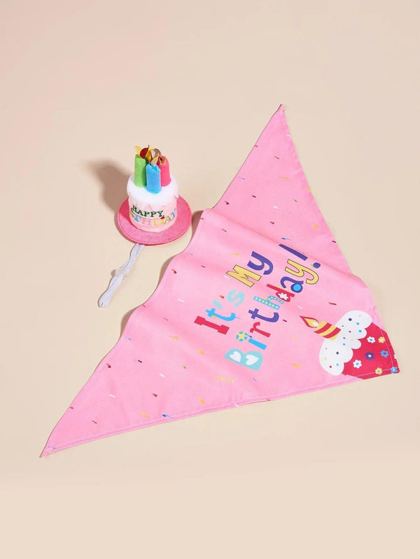 Dog Happy Birthday Decoration Dog Costume Hats Bowknot Bandana Neckerchief Bibs Banners Party Cat Dog Pets Accessories Perros