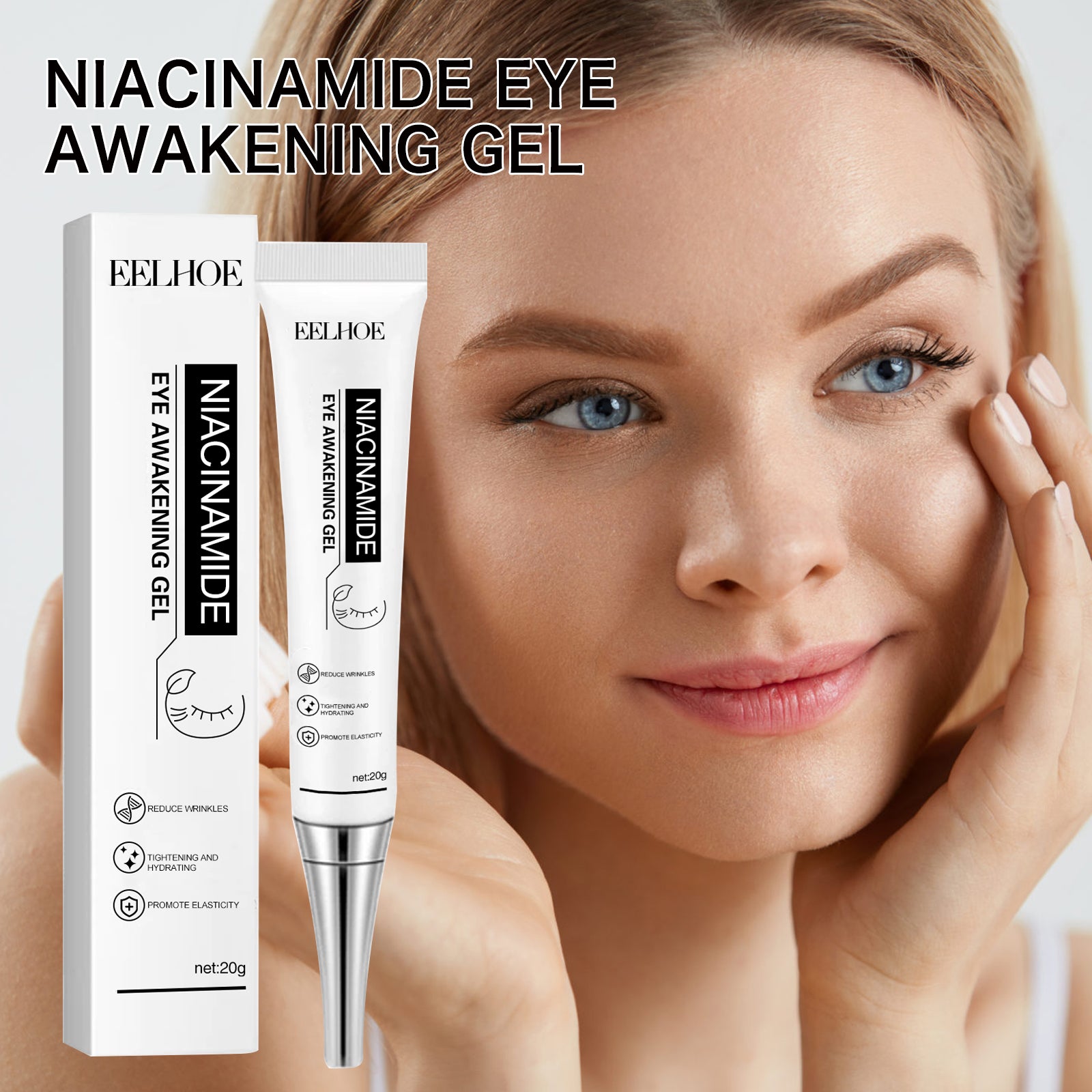 Niacinamide Eye Cream Gel, Reduces Fine Lines And Dark Circles Hydrating And Firming Eye Cream