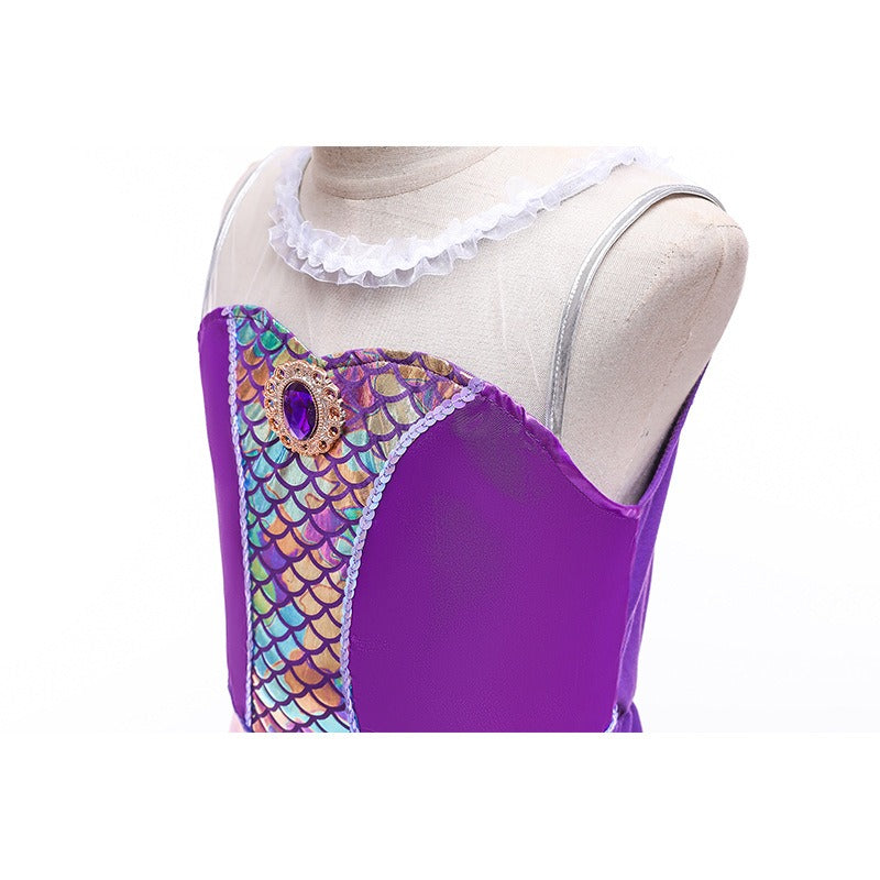 Mermaid Princess Dress Summer Sequin Mermaid Tail Ball Dress