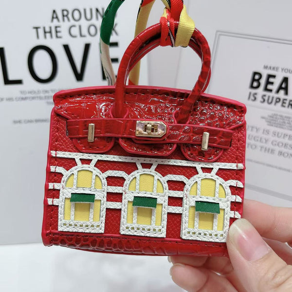 Small house bag mini window pendant headphone bag lipstick car key backpack backpack decoration