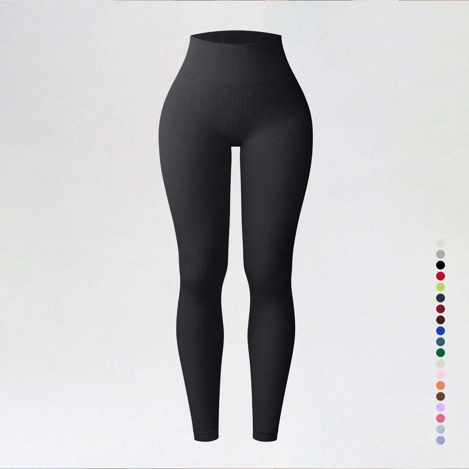 Threaded autumn and winter yoga pants seamless fitness pants high waisted sports yoga clothes leggings