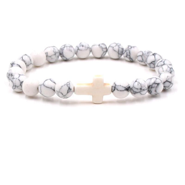 Fashion bead jewelry cross bracelet