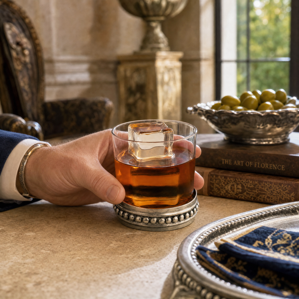 Medici Beading Double Old Fashion Bar Glass