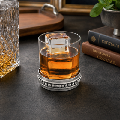 Medici Beading Double Old Fashion Bar Glass