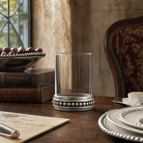 Medici Beading Double Old Fashion Bar Glass