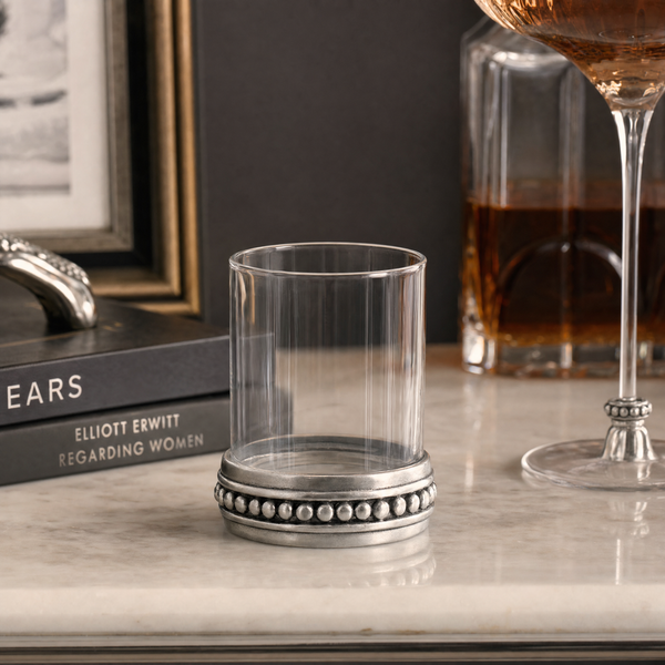 Medici Beading Double Old Fashion Bar Glass