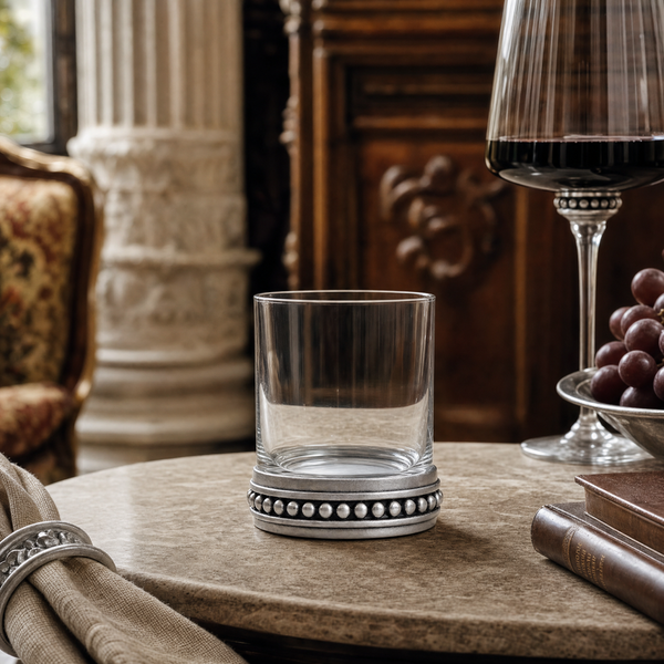 Medici Beading Double Old Fashion Bar Glass