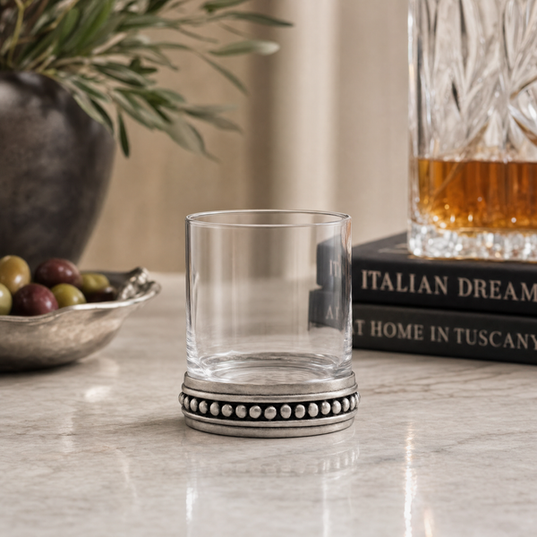 Medici Beading Double Old Fashion Bar Glass