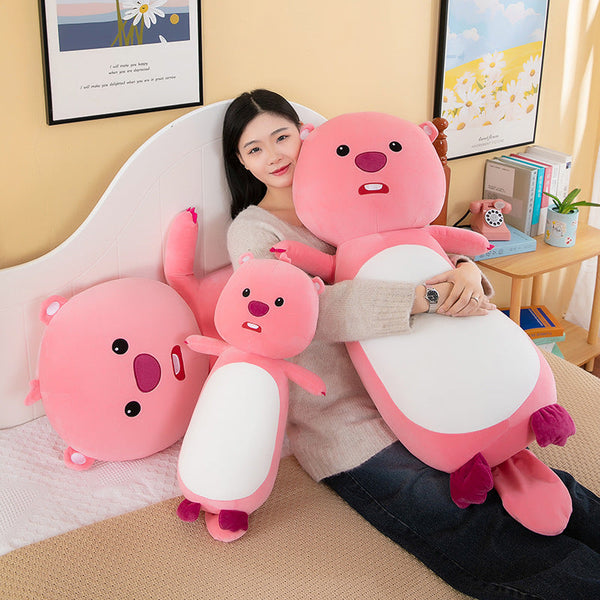 Super cute beaver long doll cute beaver headboard pillow super soft one-piece pillow gift