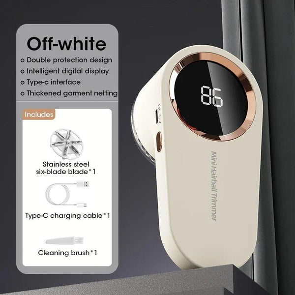 Electric Hairball Trimmer LED Digital Display Fabric Lint Remover USB Charging Portable Professional Lint Remover Household