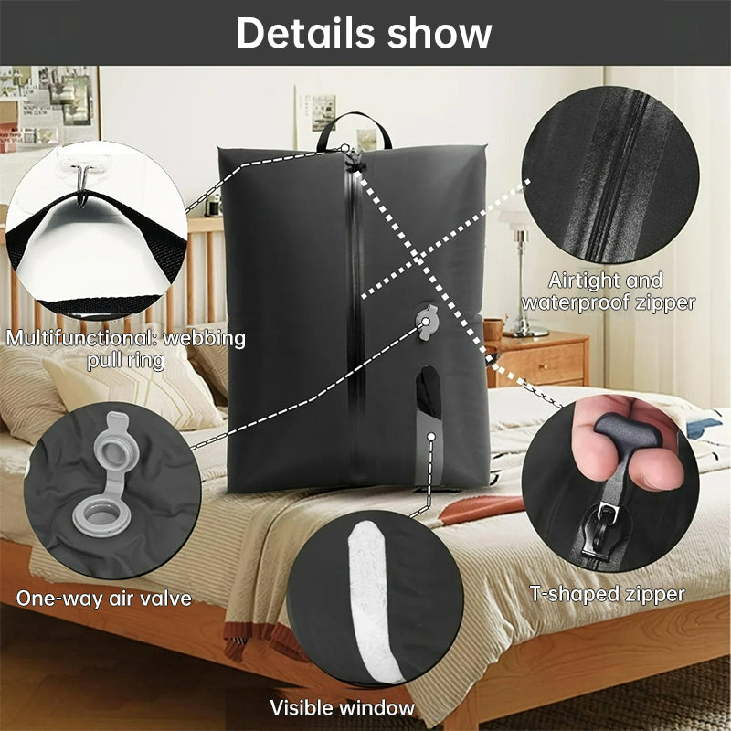 Travel essentials: Vacuum bags, luggage, clothes boxes, packing bags, accessories, compression cubes