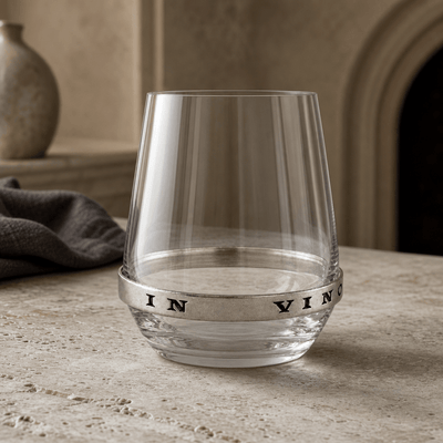 In Vino Veritas Stemless Red Wine Glass