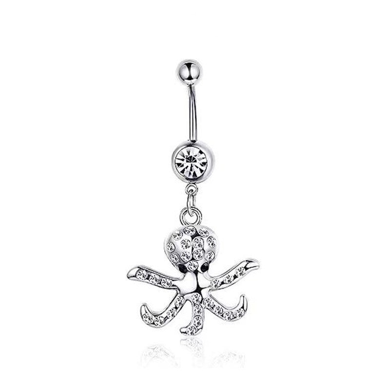 Navel Ring Creative Bat Bee Navel Buckle Navel Ring Body Piercing Jewelry