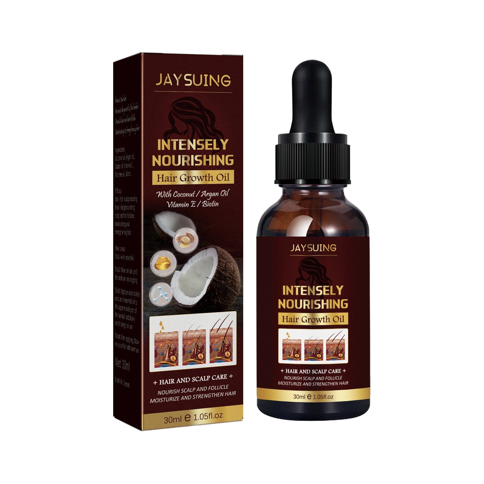 Coconut Hair Essential Oil, Moisturizes Tightens And Strengthens Hair Scalp Massage Essential Oil