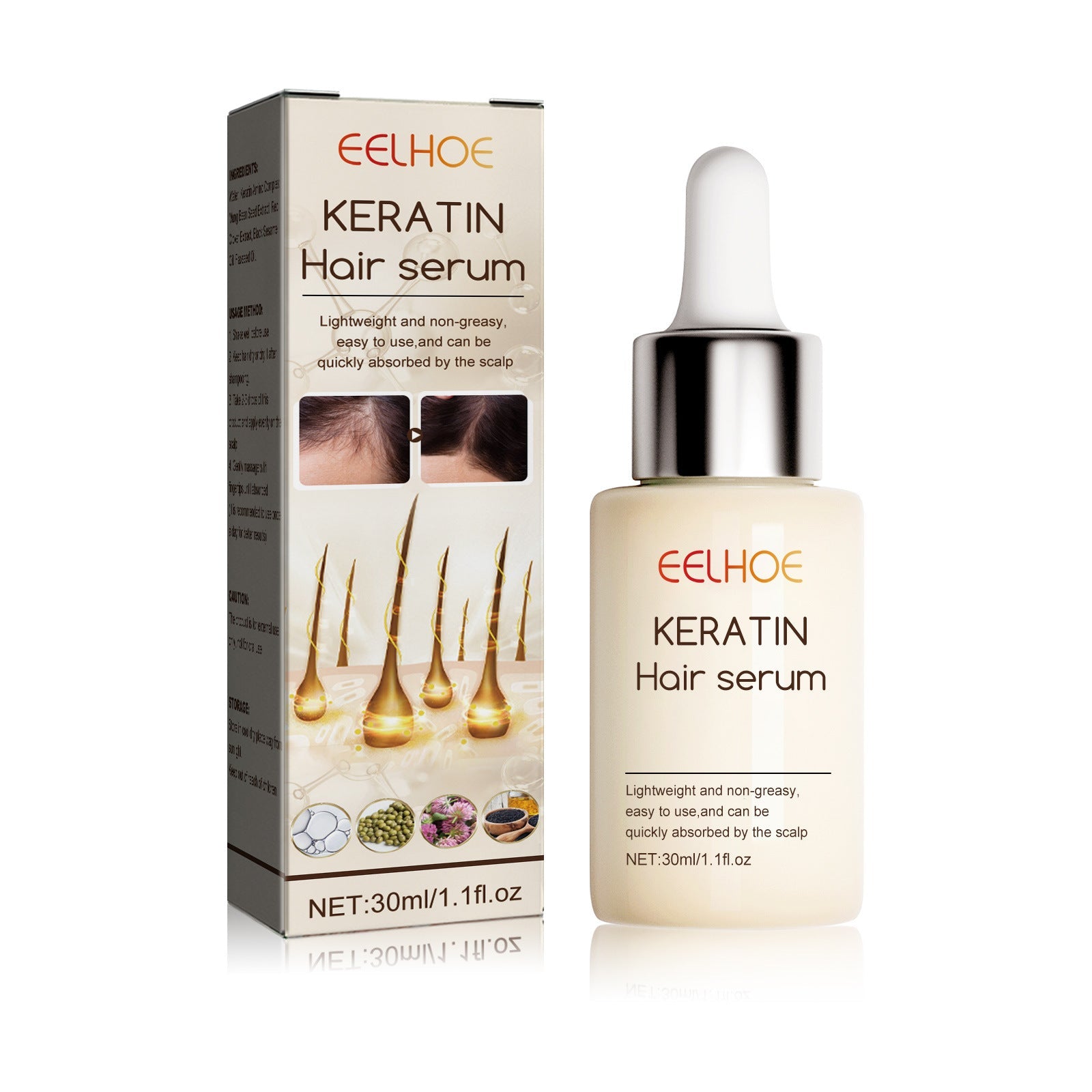 Hair Enrichment Essence, Moisturizes Hair Repair Hair Root Thickening Hairline Strengthening Hair Treatment Essence