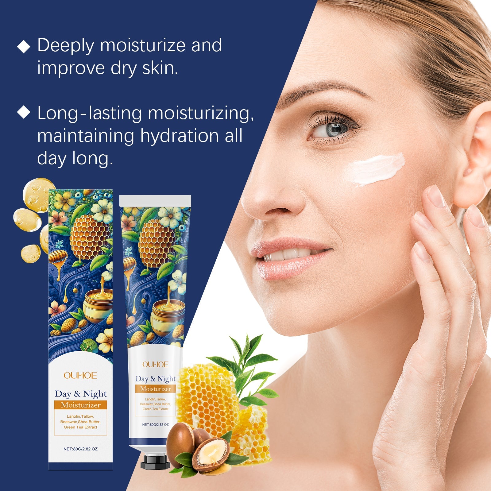 Day And Night Moisturizing Cream Moisturizes And Moisturizes Skin Gentle Repair Delicate And Tender Day And Night Moisturizing Cream