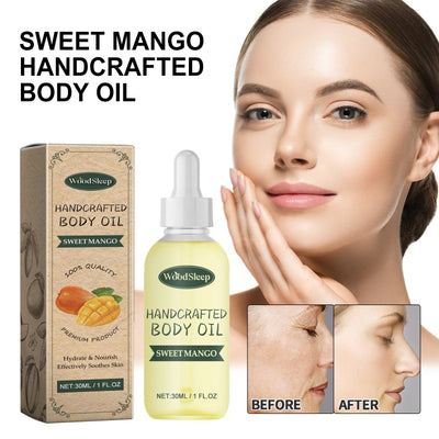 Sweet Mango Handcrafted Body Oil, Facial Skin Care Oil For Smoothing Fine Lines And Wrinkles Under Eyes