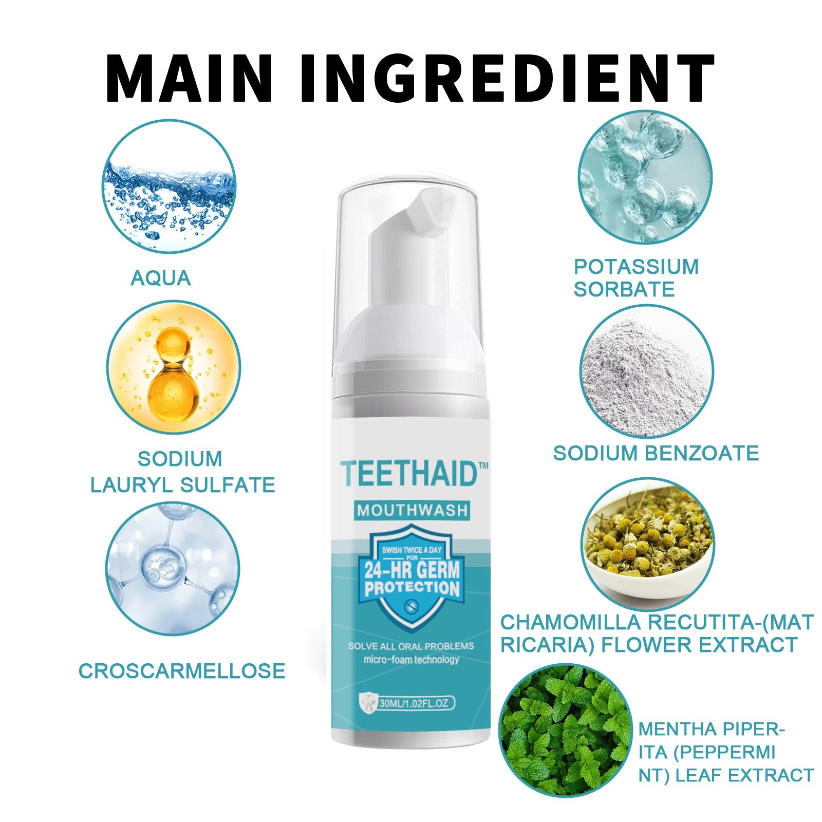 Cleanser Mousse Toothpaste Cleanser Brightening Teeth Freshening Breath Brightening Anti-Cavities Removing Stains Mouth Cleanser