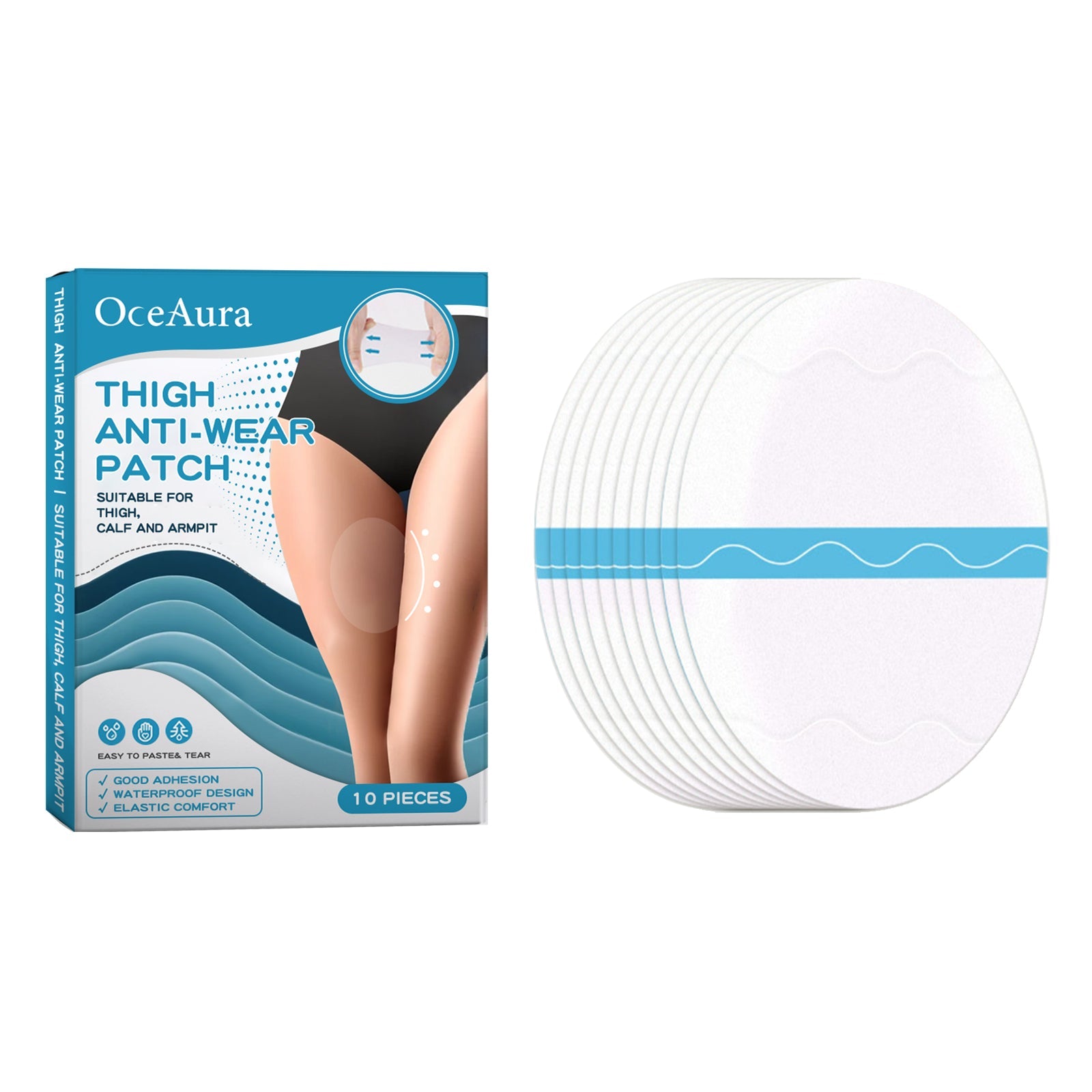 Oceaura Thigh Anti-Wear Adhesive, Thigh And Calf Non-Trace Leg Protector Breathable Invisible Multi-Functional Anti-Wear Foot Adhesive