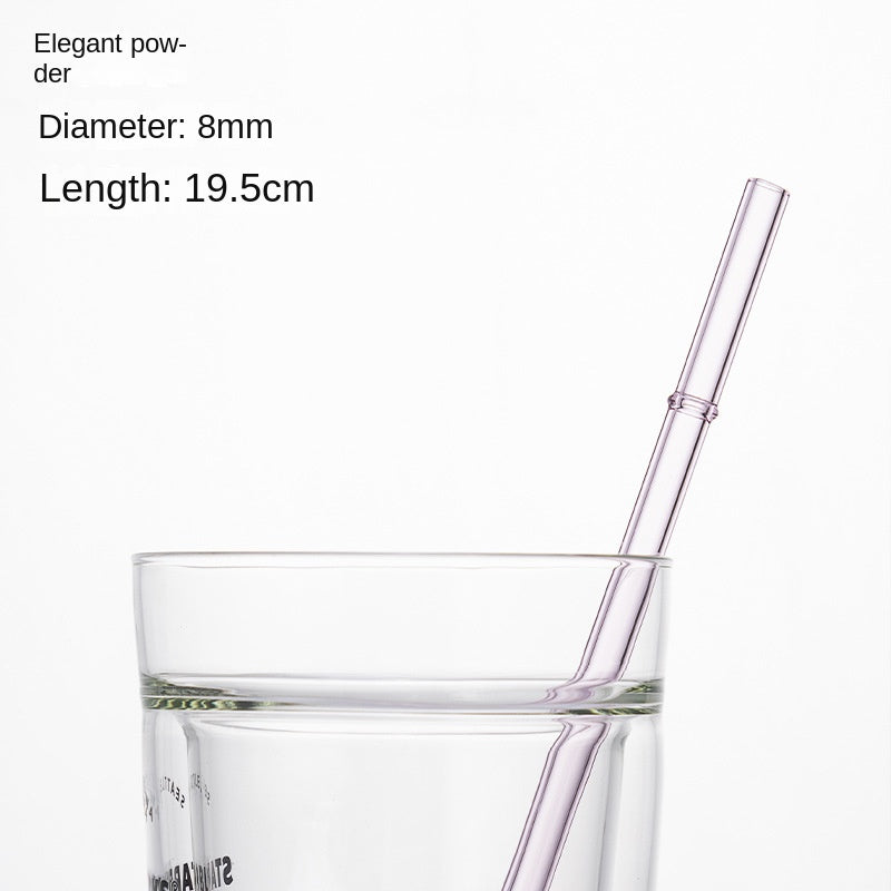 Eco-Friendly High Borosilicate Glass Straw Durable Heat-Resistant Starbucks Kids Straw 27cm Customized