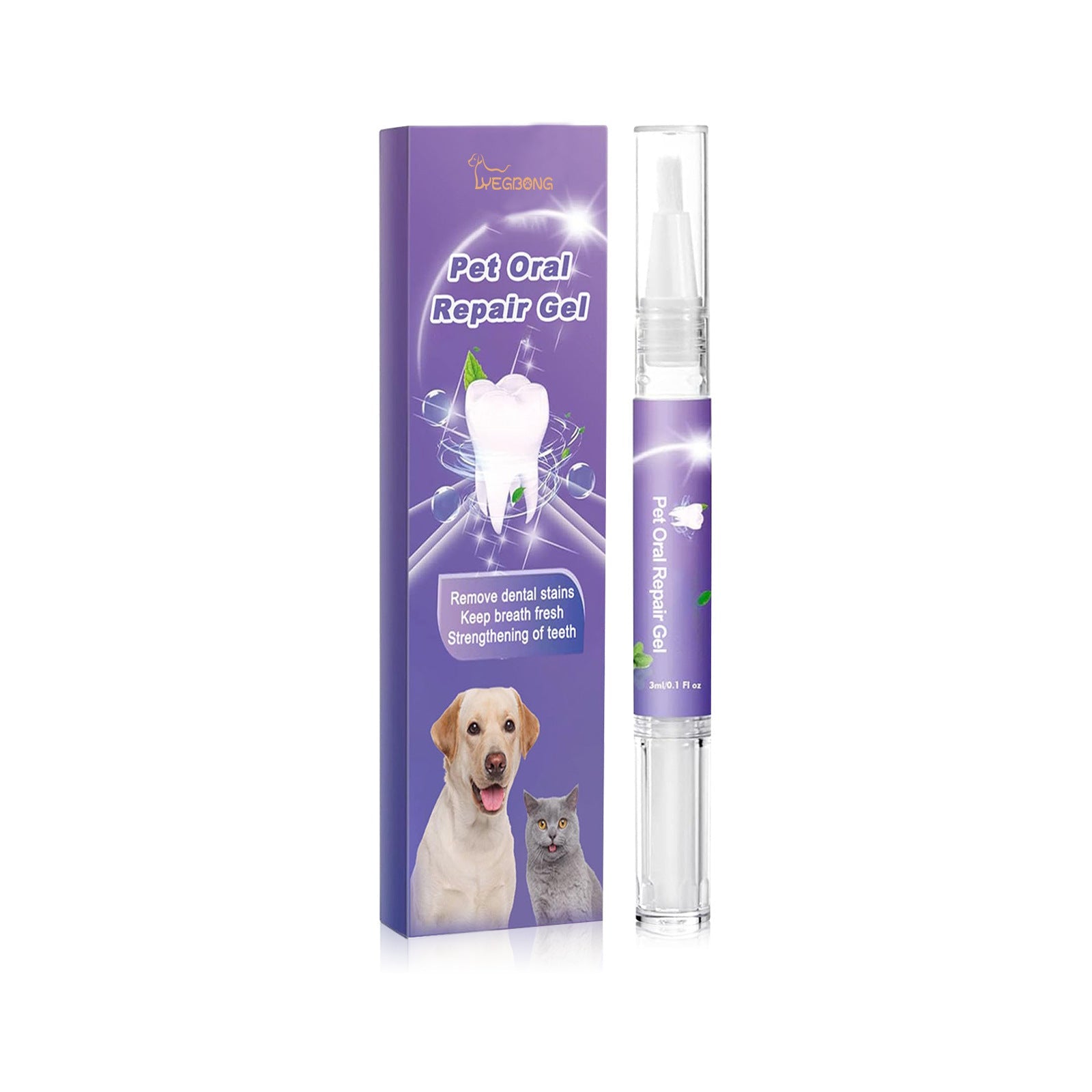 Pet Oral Repair Gel, Deep Cleaning Dog And Cat Tooth Stains Oral Cleaning Care
