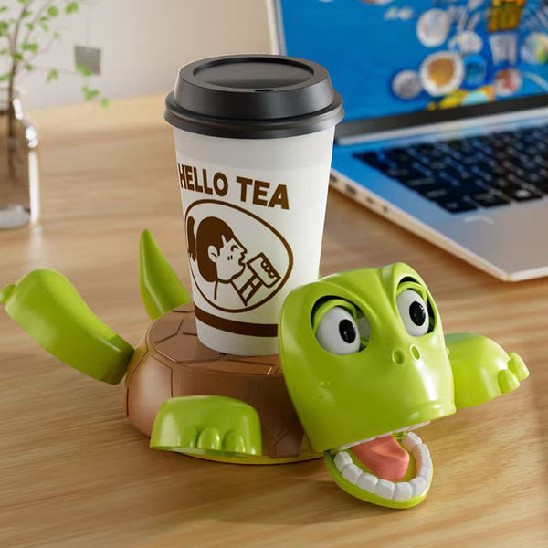 3D - printed Panicked Turtle Coaster: Insulated, for stress relief, doubles as mug base decor