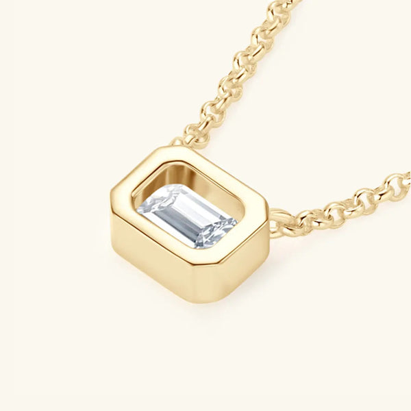 1 Carat Moissanite 925 Sterling Silver Pendant Necklace - Gifts for You 'n Me