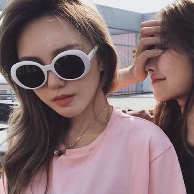 Striped Zebra Oval Sunglasses New Net Red Street Shot Personality Female Hip Hop Sunglasses Trend