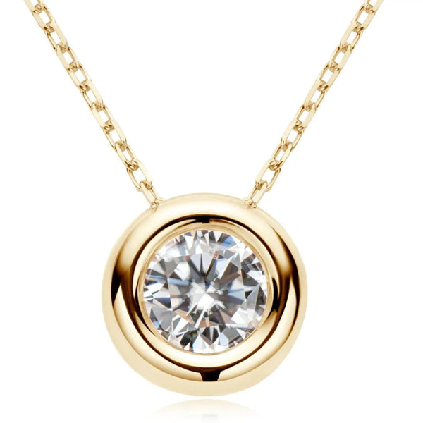 1 Carat Moissanite 925 Sterling Silver Necklace - Gifts for You 'n Me
