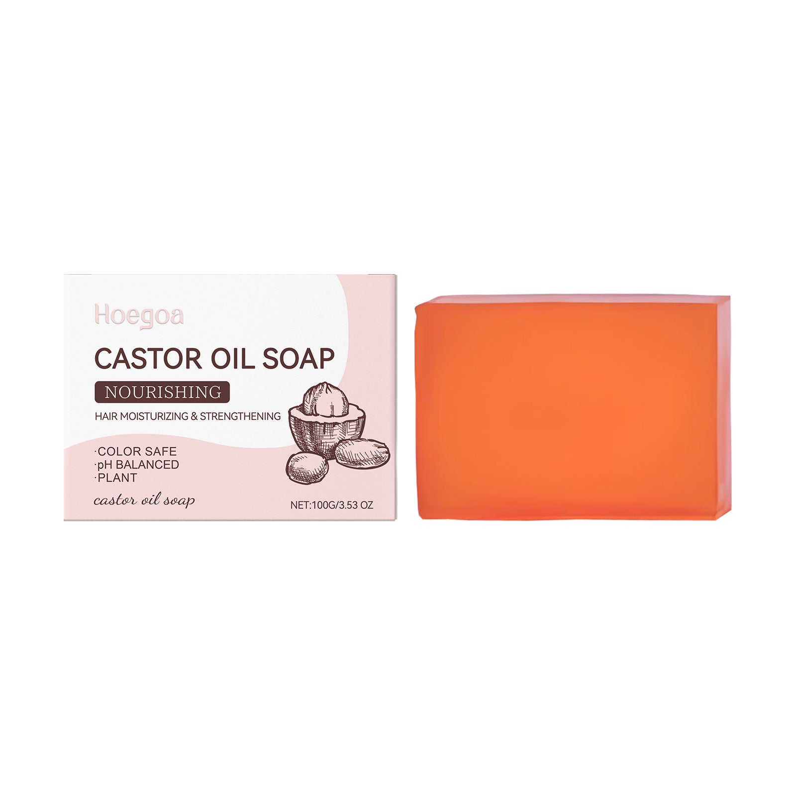 Castor Oil Shampoo Soap Gently Cleanses Scalp Naturally Fluffy, Soft, Moist And Moisturizing Shampoo
