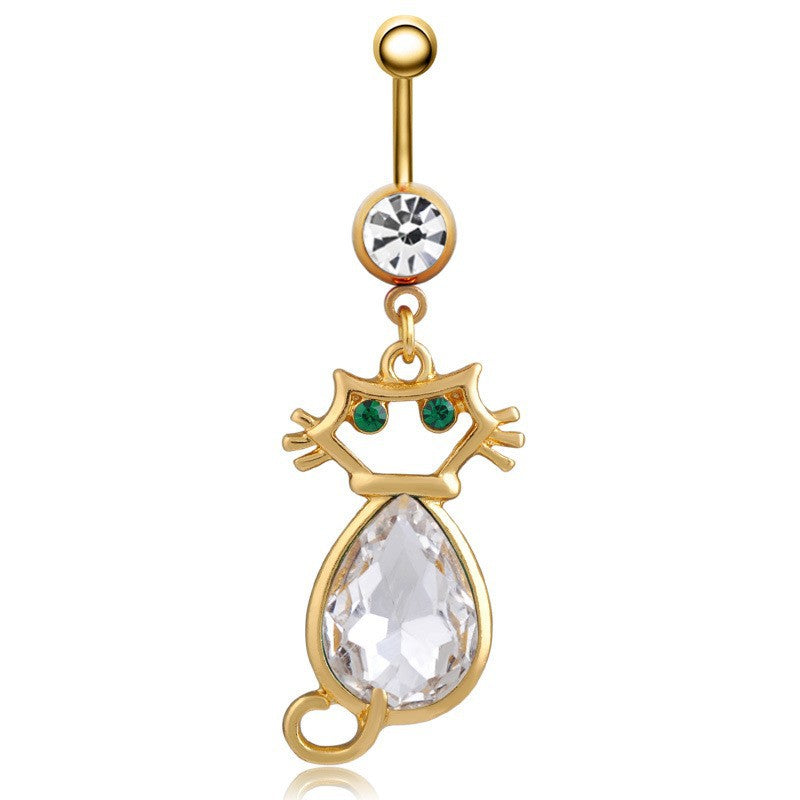 Navel Ring Creative Bat Bee Navel Buckle Navel Ring Body Piercing Jewelry