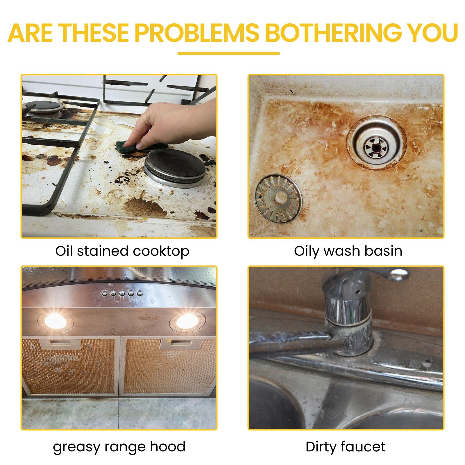 Kitchen Grease Cleaner, Kitchen Stove Kitchen Utensils Heavy Oil Stains Strong Cleaning