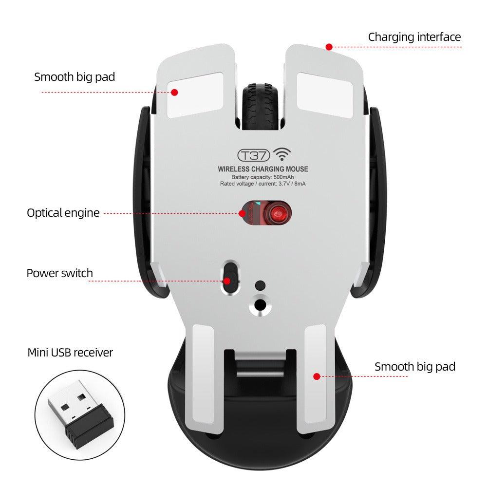New USB wireless mouse 1600DPI rechargeable office mouse desktop laptop accessories
