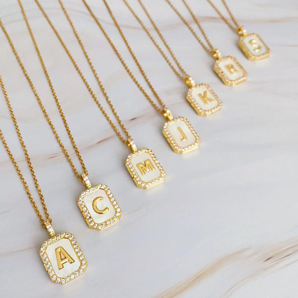 Initial Deco Open Locket Pendant Necklace - Gifts for You 'n Me