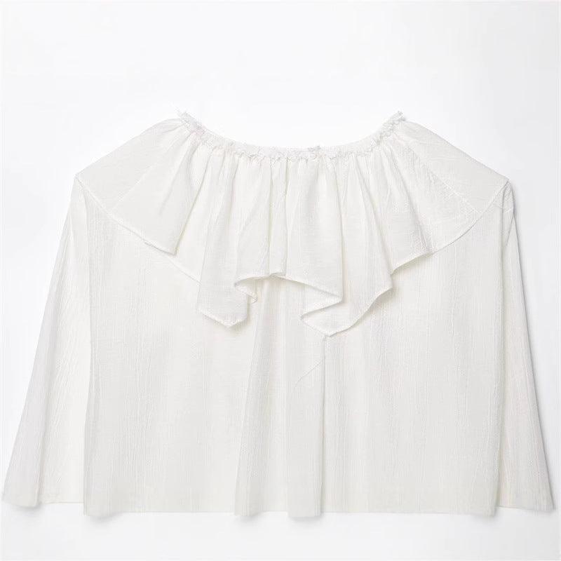 Style Women's Fashion Casual Long Sleeve Layered Decorative Shirt