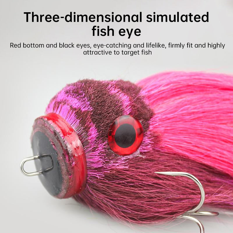 Palisandro Baby Rat Swimbait Bucktail - Muskie/Pike Lure, Hand - tied Deer Hair, Solid Body Fishing Rig