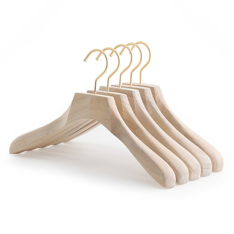 1PCS Household clothes hanging wooden anti-slip clothes rack