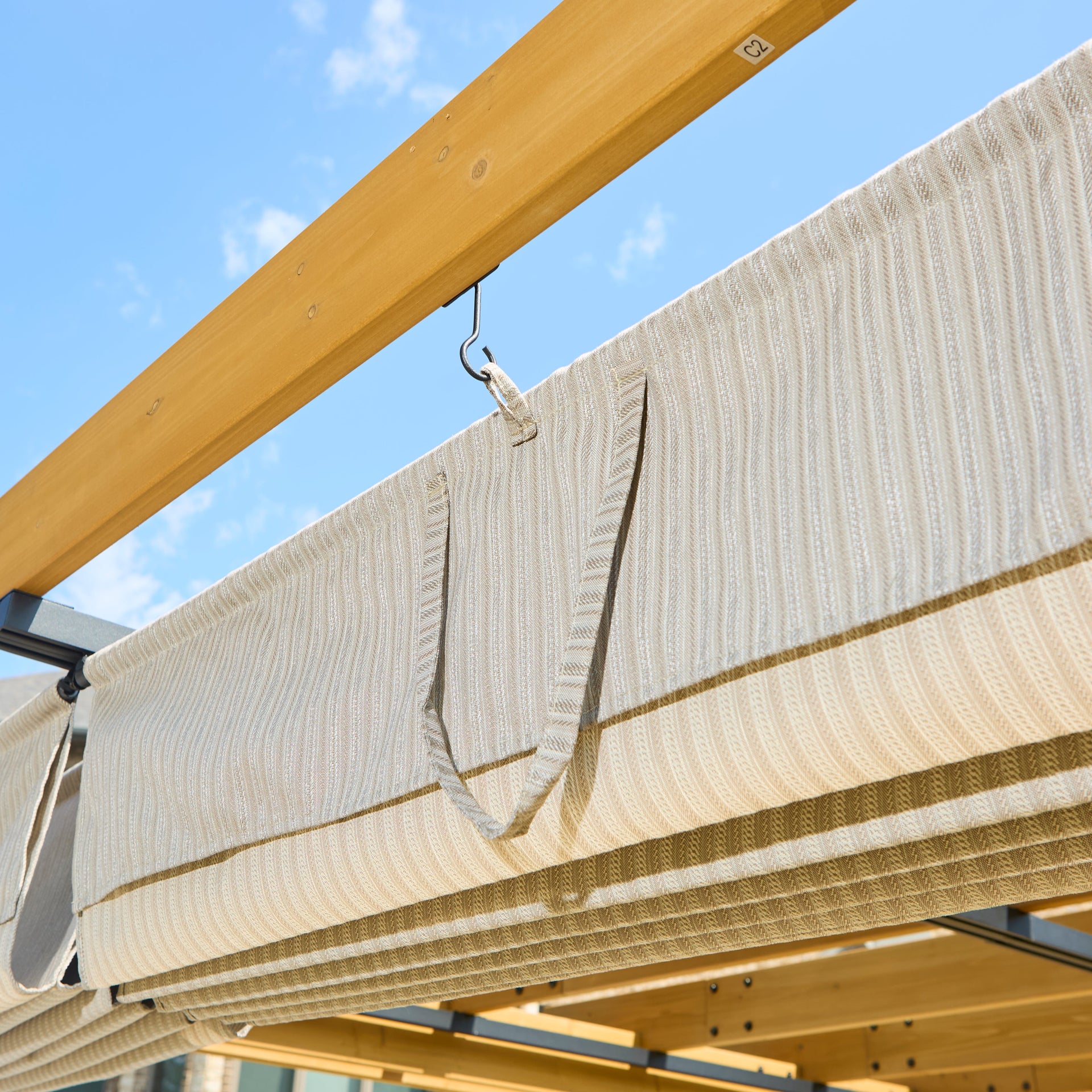 Shade N' Shelters 11' x 11' Cedar Wood Pergola with Adjustable Canopy