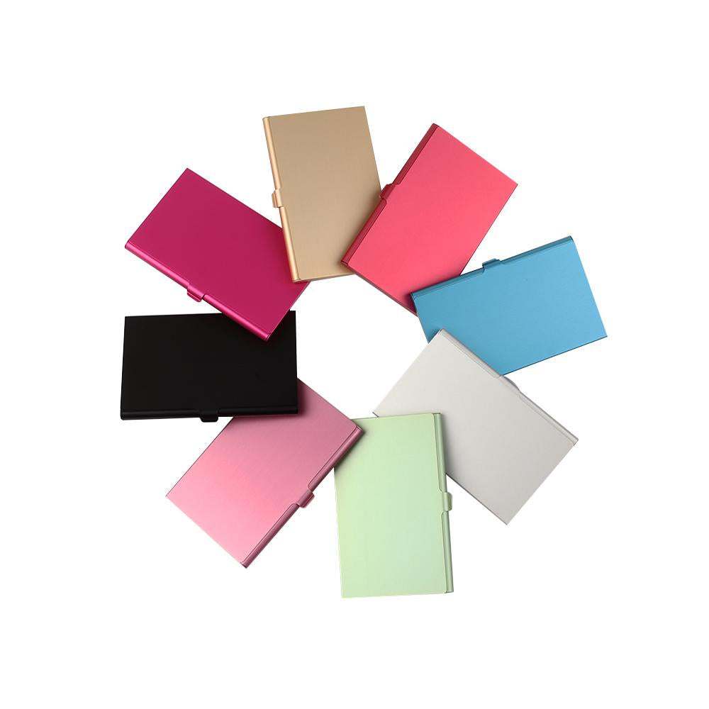 Creative business card case stainless steel Aluminum Holder Metal Box Cover Credit Men business card holder card metal Wallet