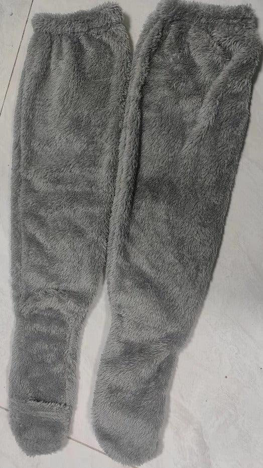 Indoor Plush Warmth Long Socks Cute Fuzzy Socks Over Knee Winter Leg Warmers Plush Sock Slippers Cozy Stocking
