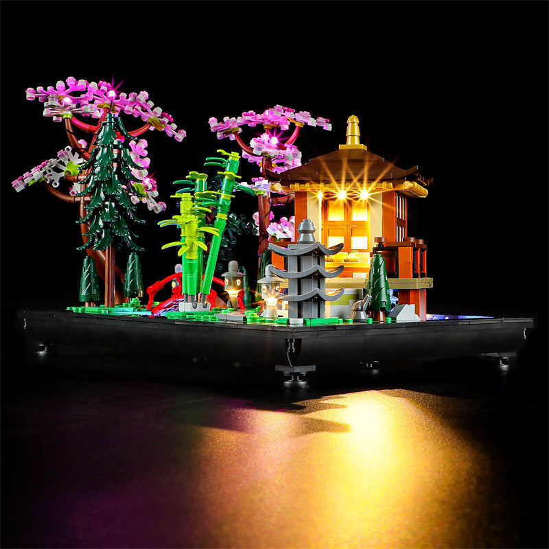 YEABRICKS is compatible with LEGO 10315 Peaceful Garden building blocks, LED lighting, creative accessories, and assembled lighting