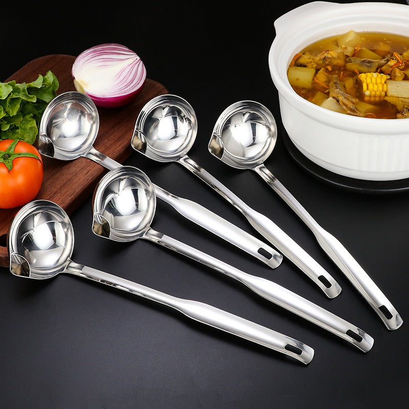 304 stainless steel oil separating spoon oil draining and filtering tool soup spoon