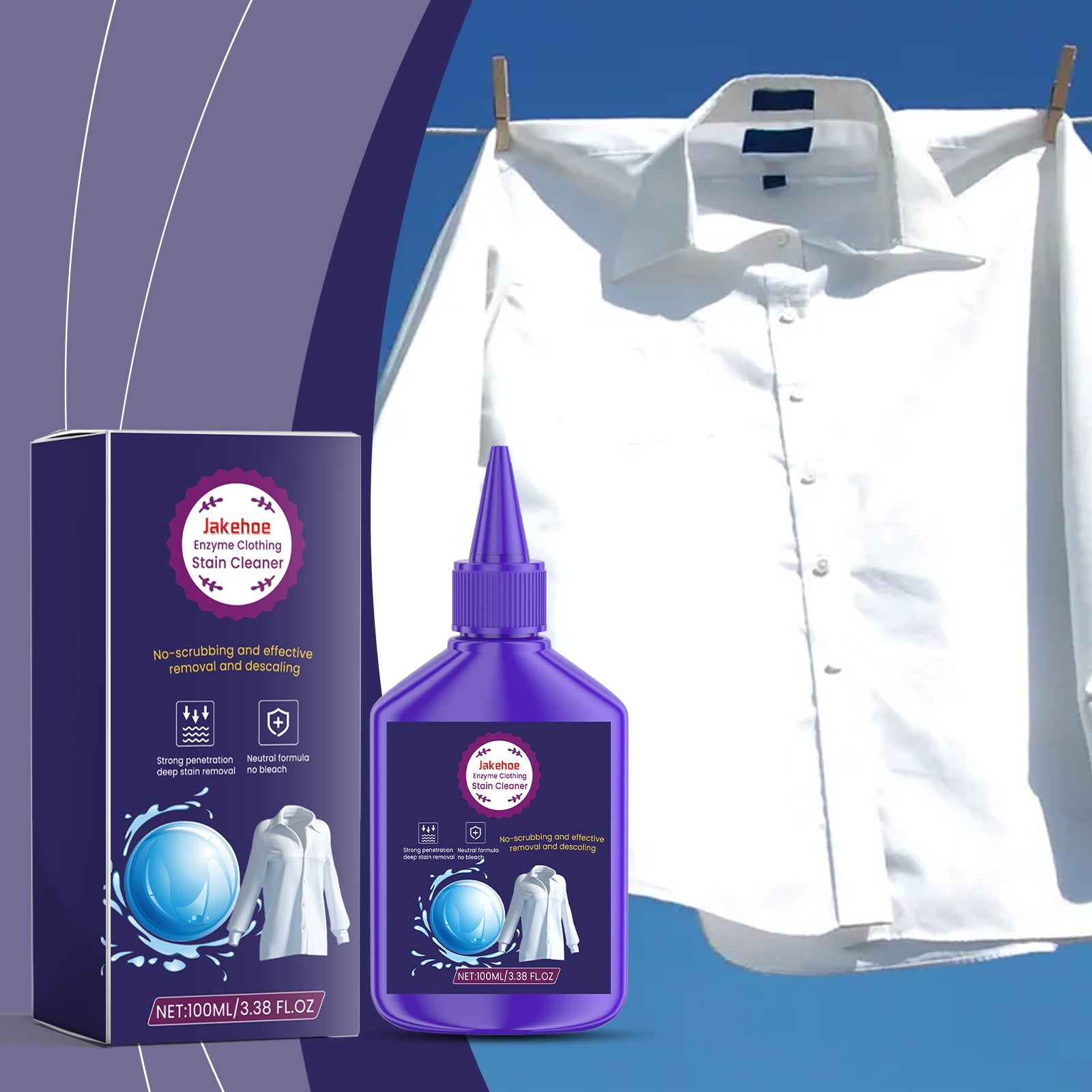 Active Enzyme Clothing Stain Remover Yellow Stain Stain Remover Mildew Stain Remover Clothing Stain Remover Mild Cleaning Solution