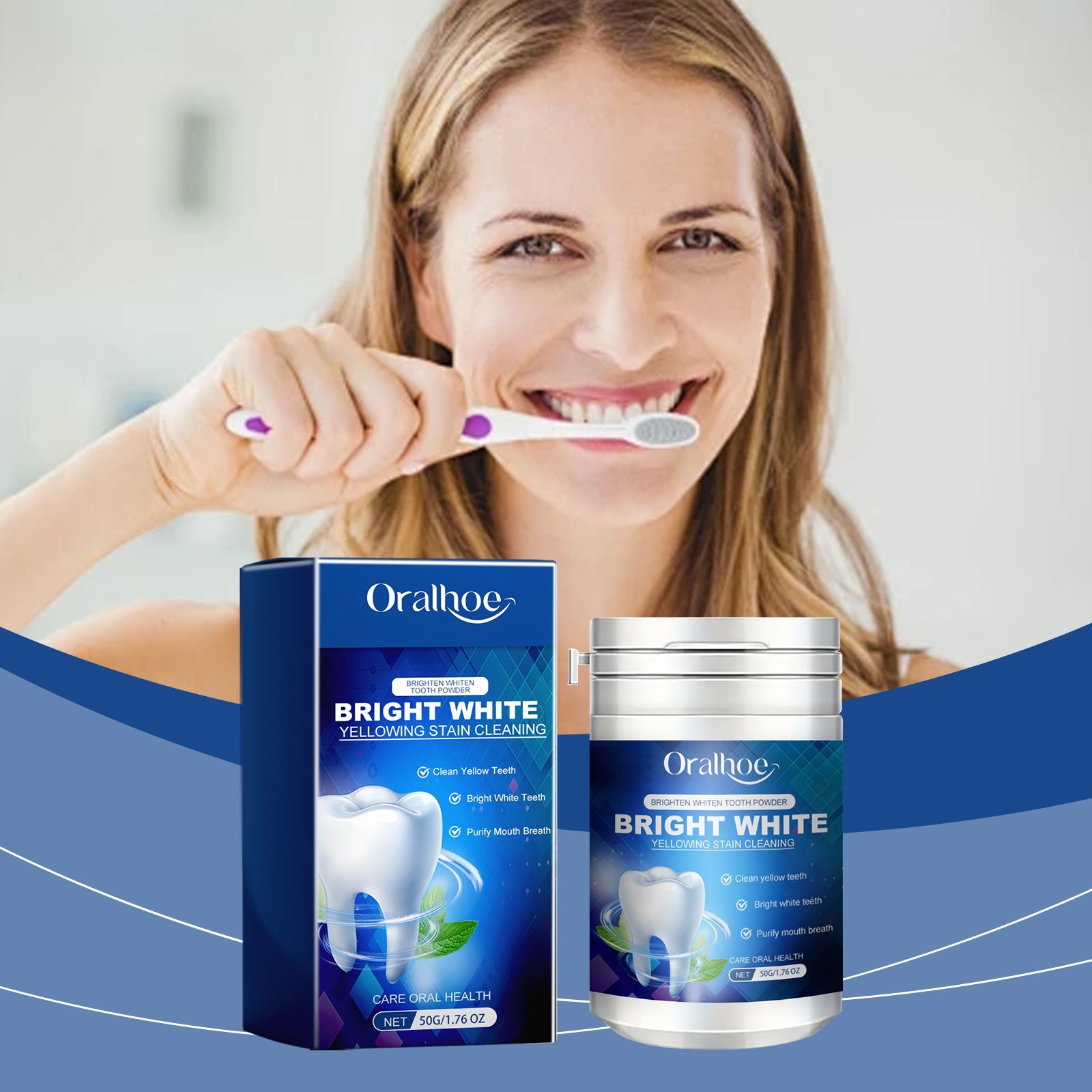 Teeth Whitening Cleaning Powder Teeth Whitening Fresh Breath Yellow Stains Stains Stains Cleaning Powder