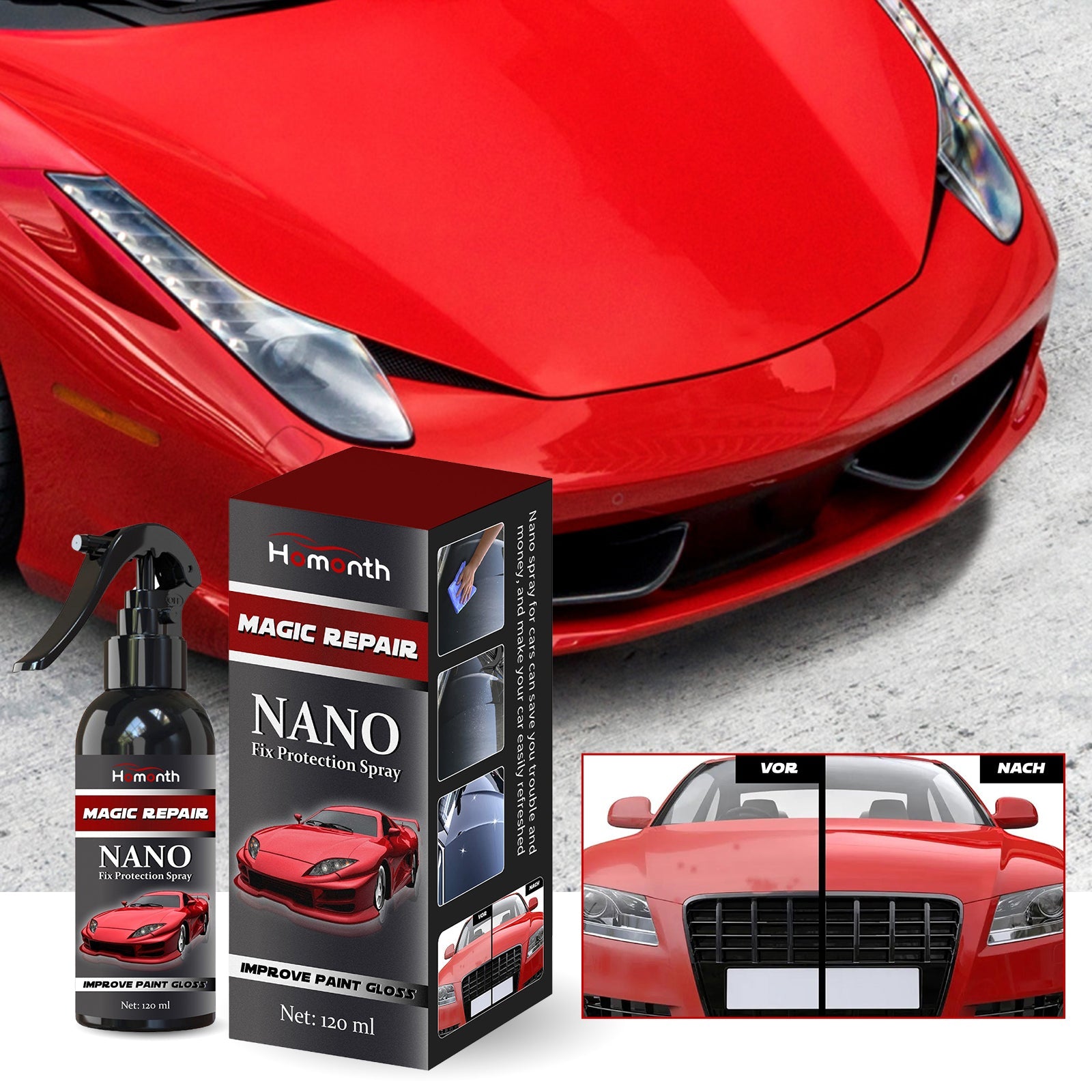 Nano Fix Protection Spray, Car Coating Agent Car Paint Maintenance Coating Crystal Wax Sealing Glaze Coating Spray