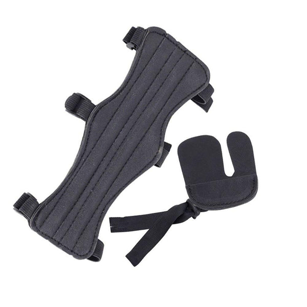 Bow and Arrow Equipment Arm Guard Finger Guard Set Retro Traditional Outdoor Sports Protective Gear Archery Accessories